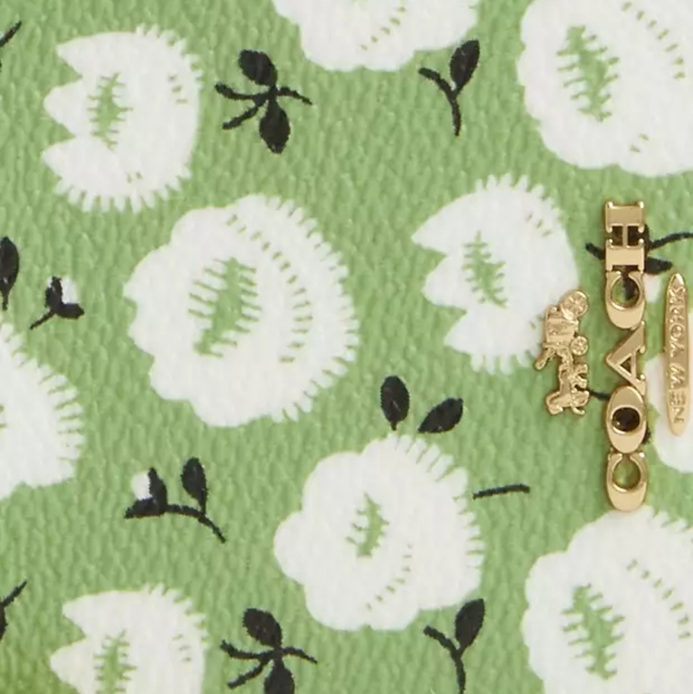 Coach Zip Card Case With Floral Print NWT - Picture 2 of 4